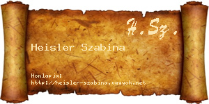 Heisler Szabina névjegykártya