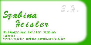 szabina heisler business card